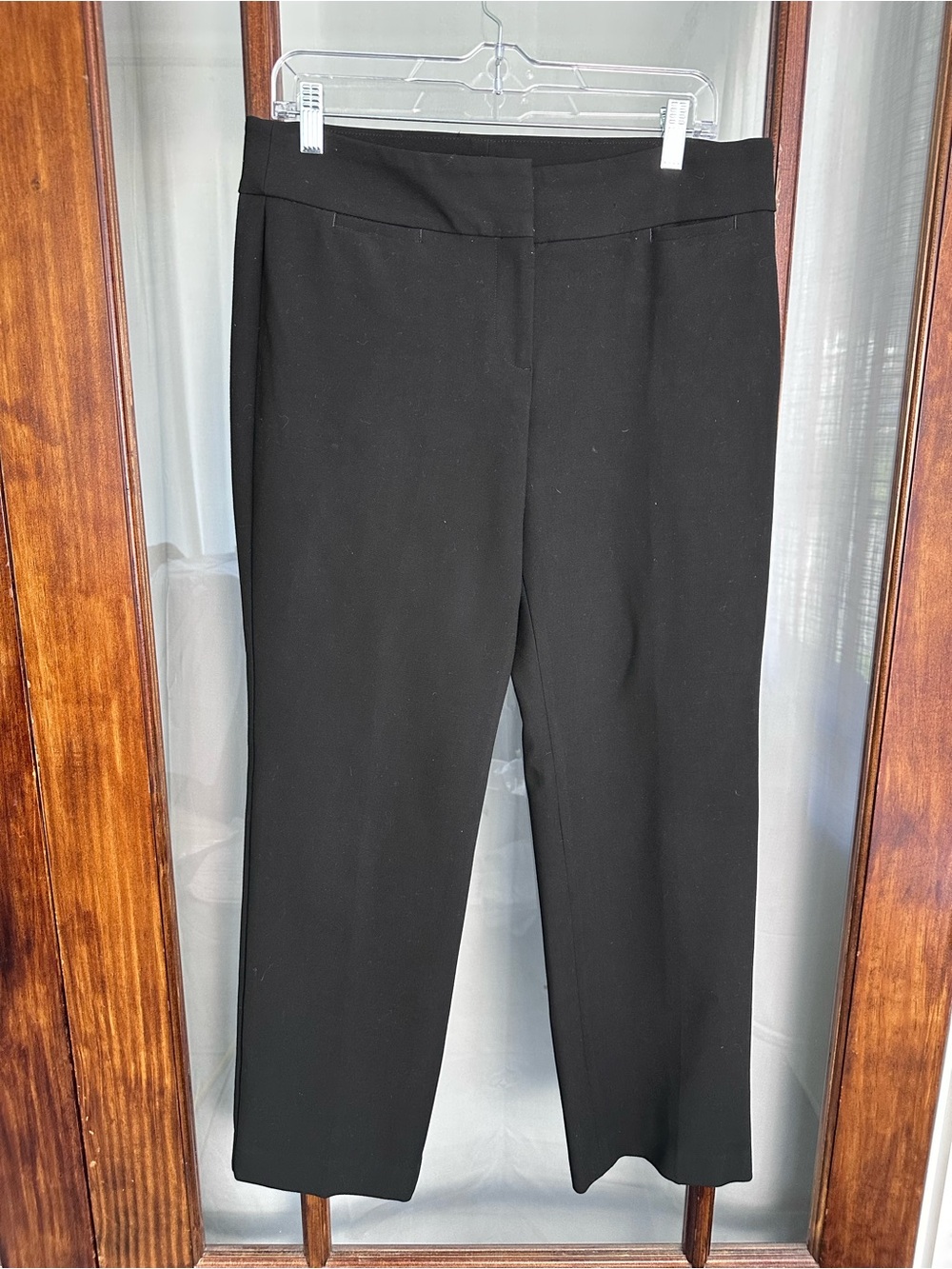 Talbots Hampshire Ankle Pants Womens 10P Black Cropped Pockets‎ Career Academia